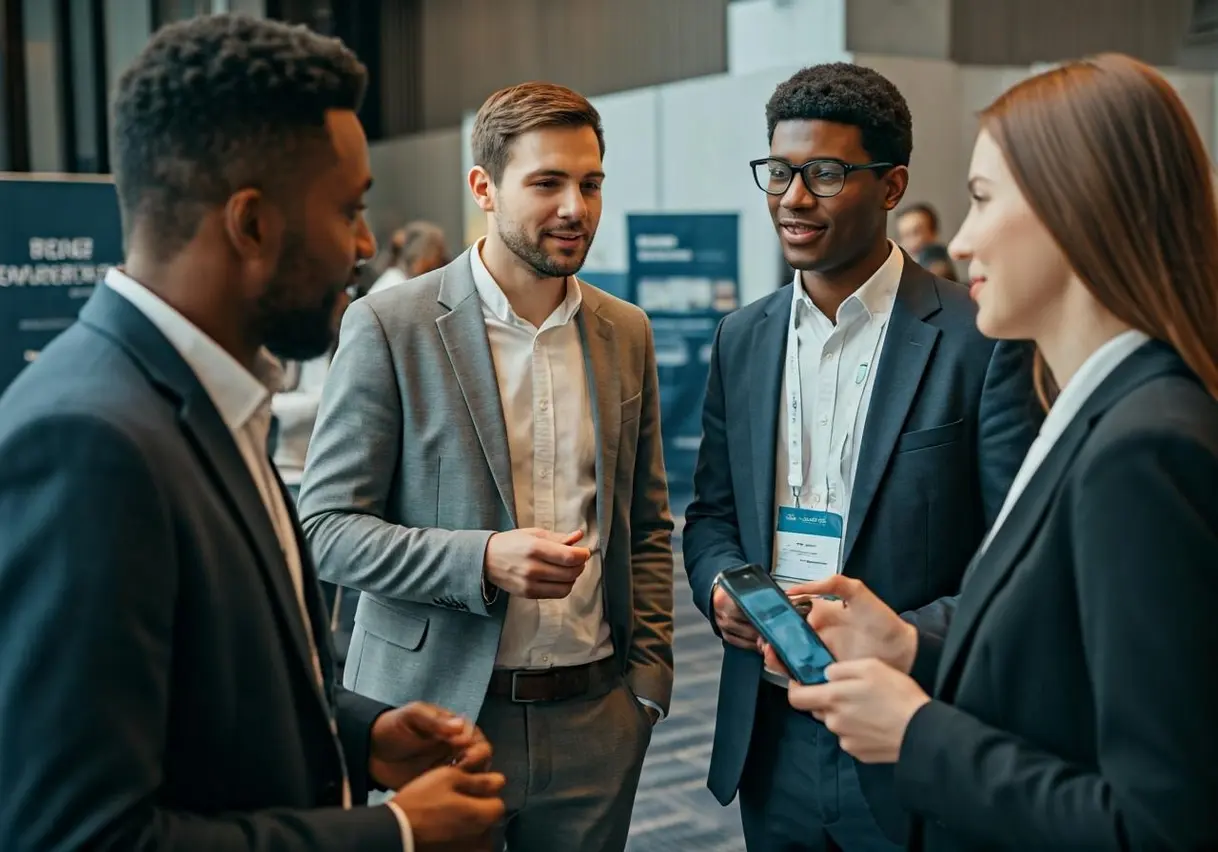 Professional networking at a conference
